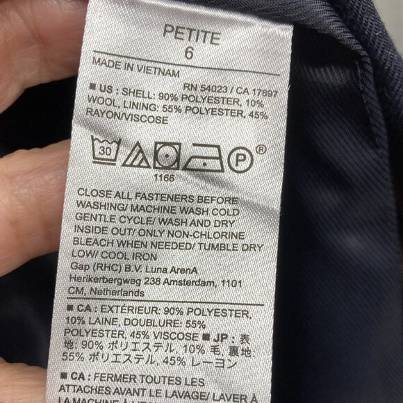 Banana Republic Factory Striped Icon Blazer Size 6 Petite Classic‎ Preppy NEW - Picture 8 of 16